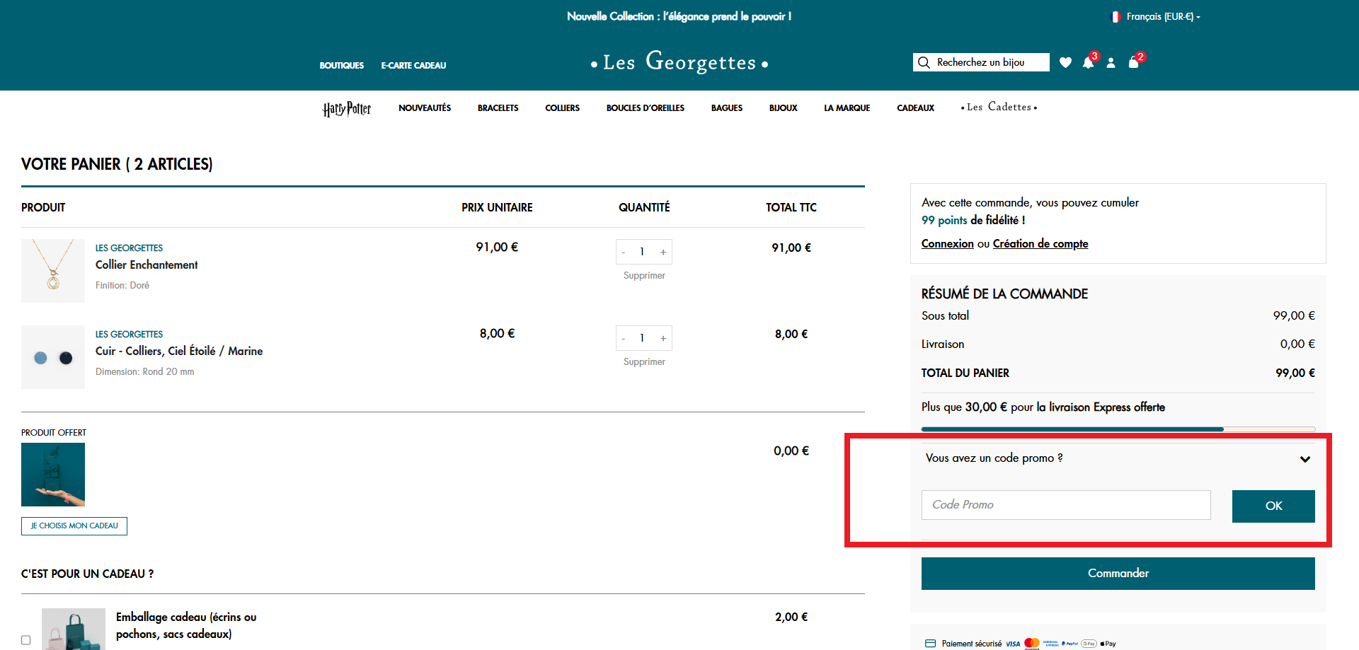code promo Les Georgettes