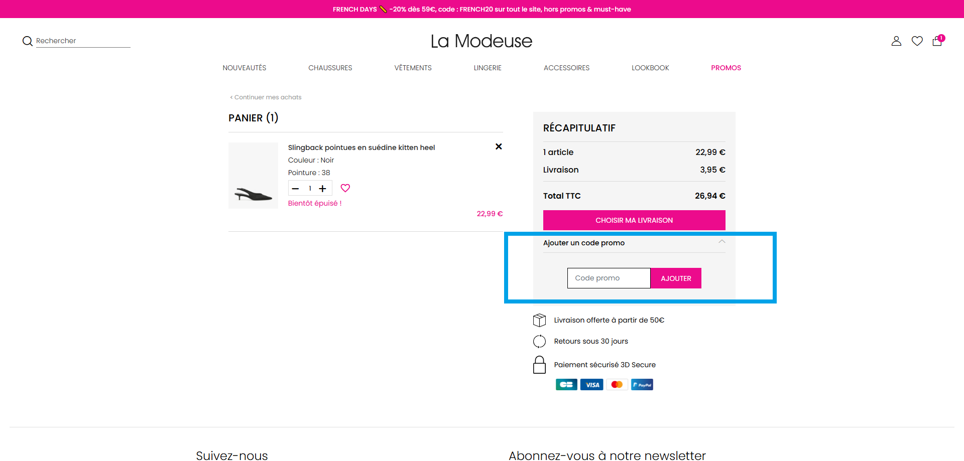 code promo La Modeuse