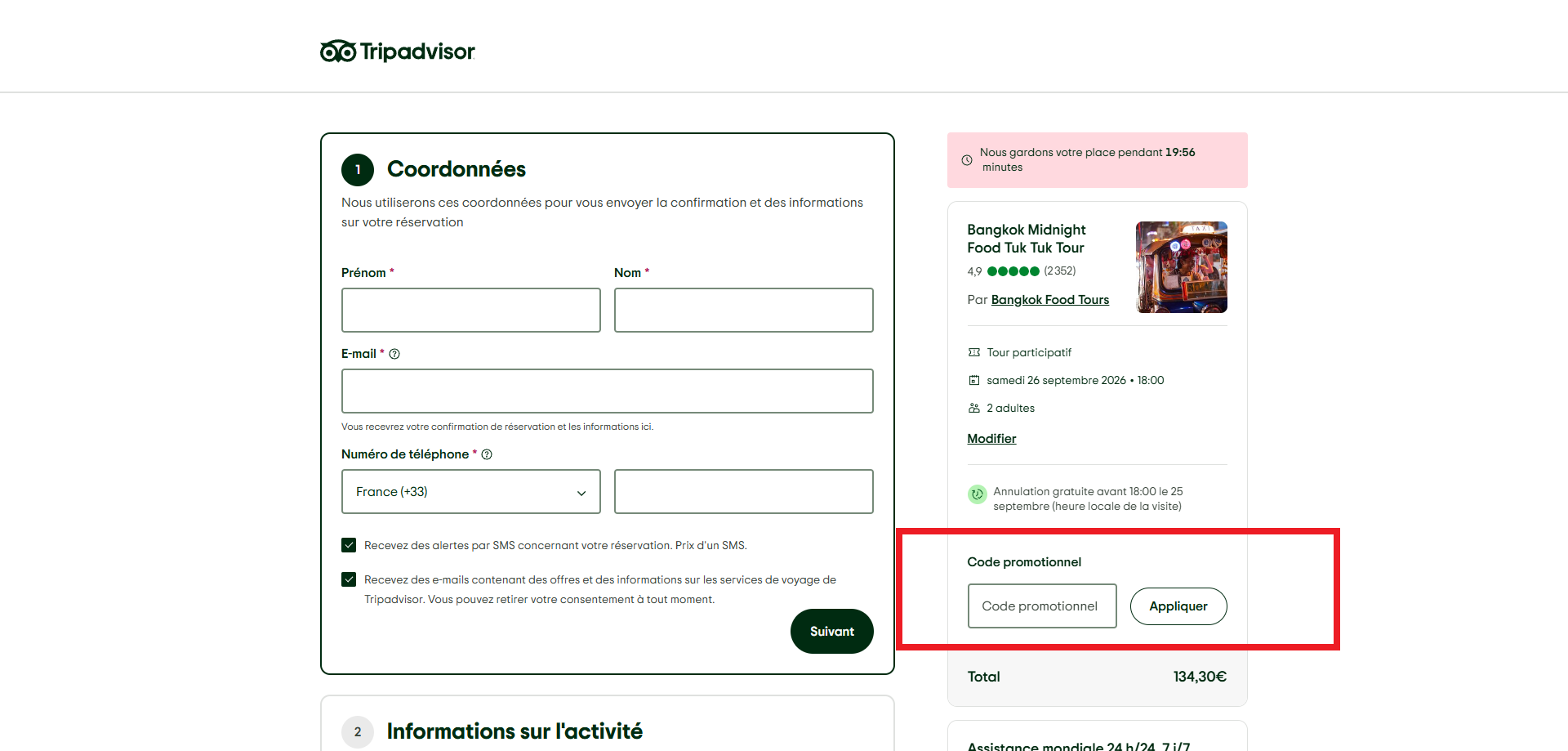 code promo Tripadvisor