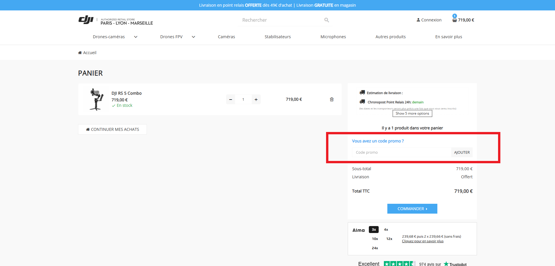 code promo DJI