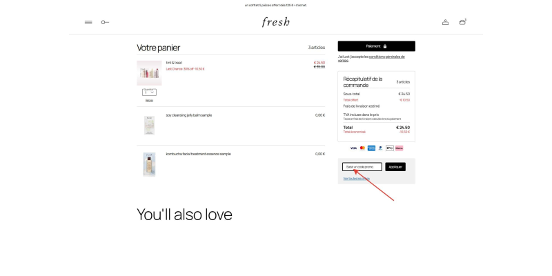 code promo Fresh