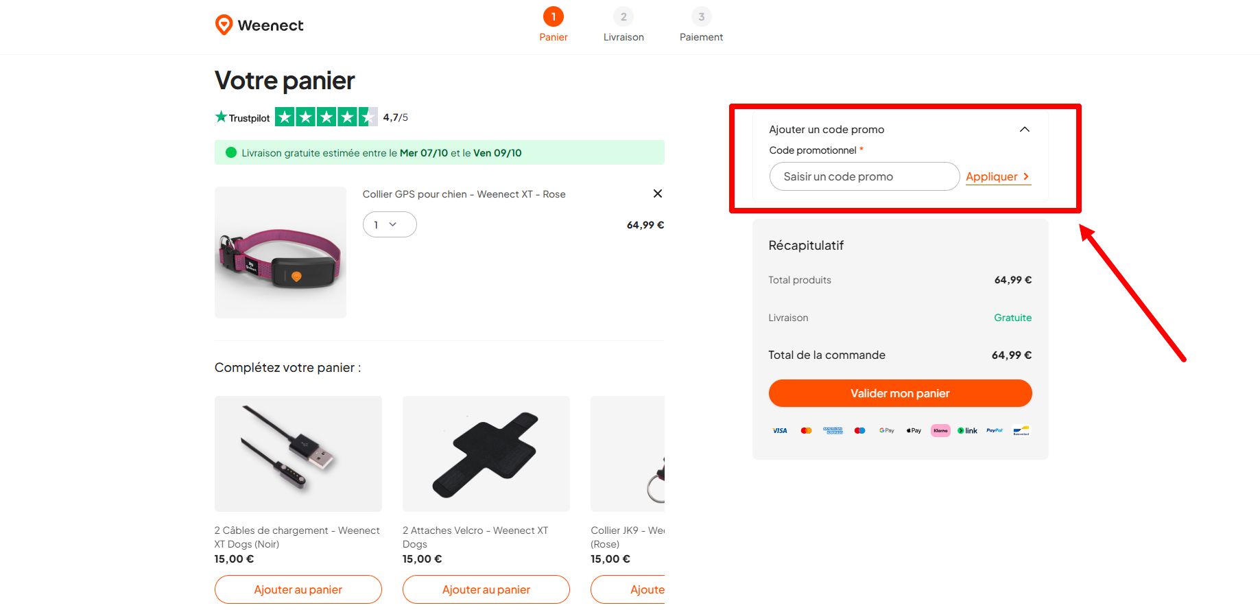 code promo Weenect