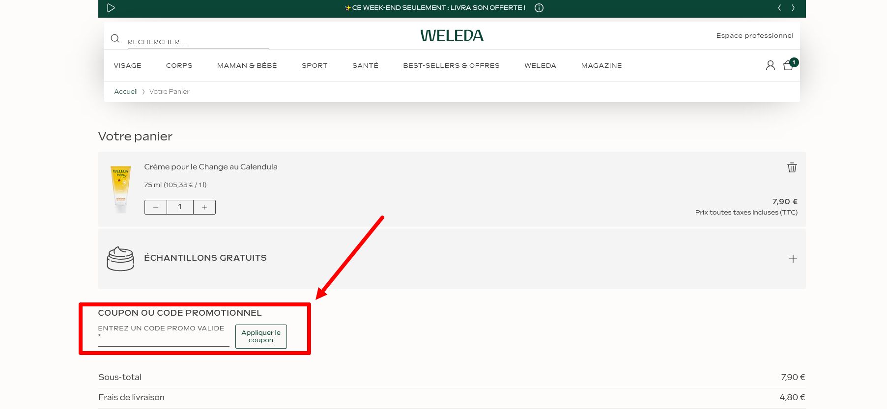 code promo Weleda