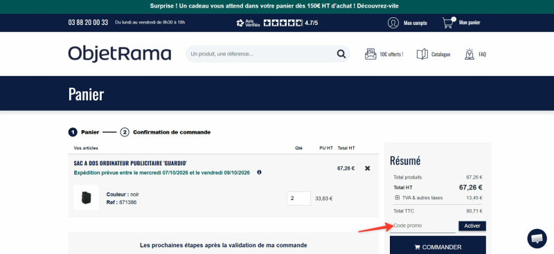 code promo ObjetRama