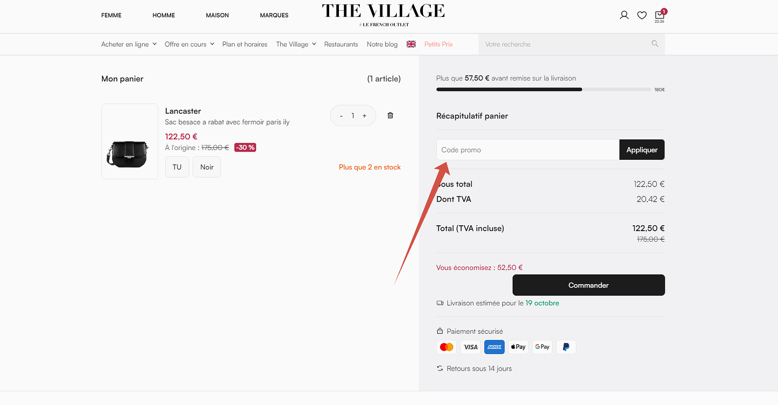 code promo The Village Outlet