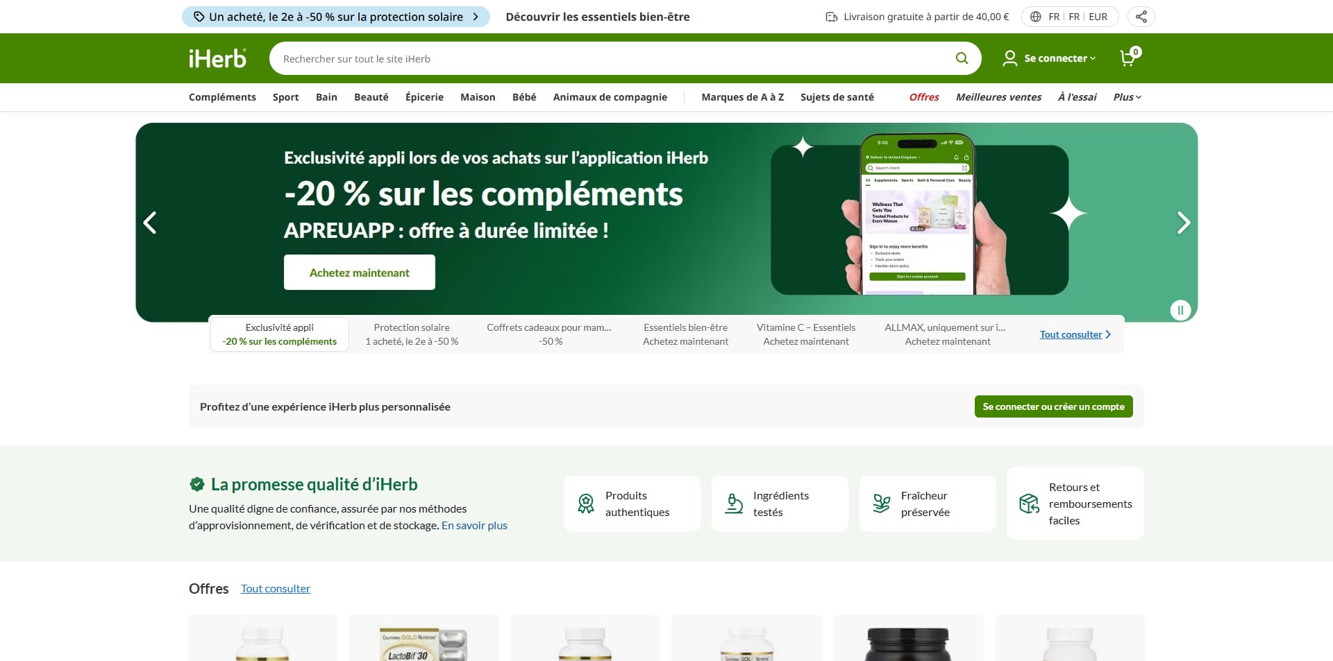 iHerb Code de réduction