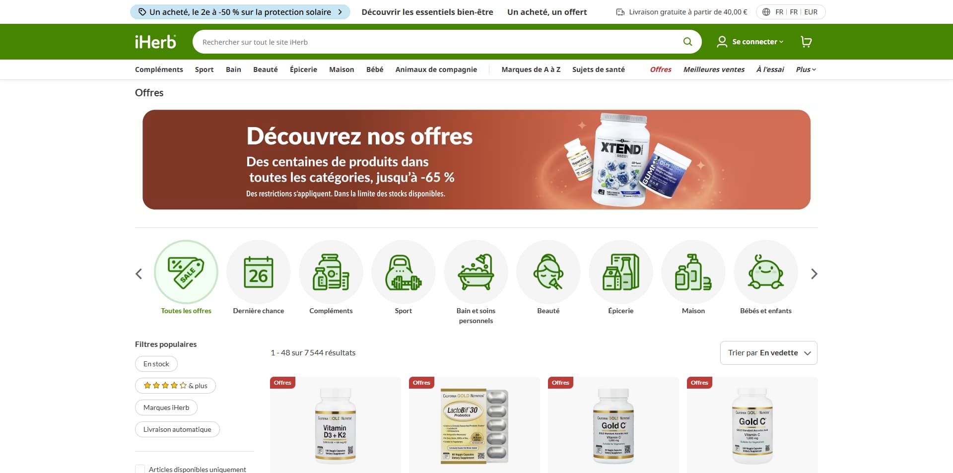 iHerb Code de réduction