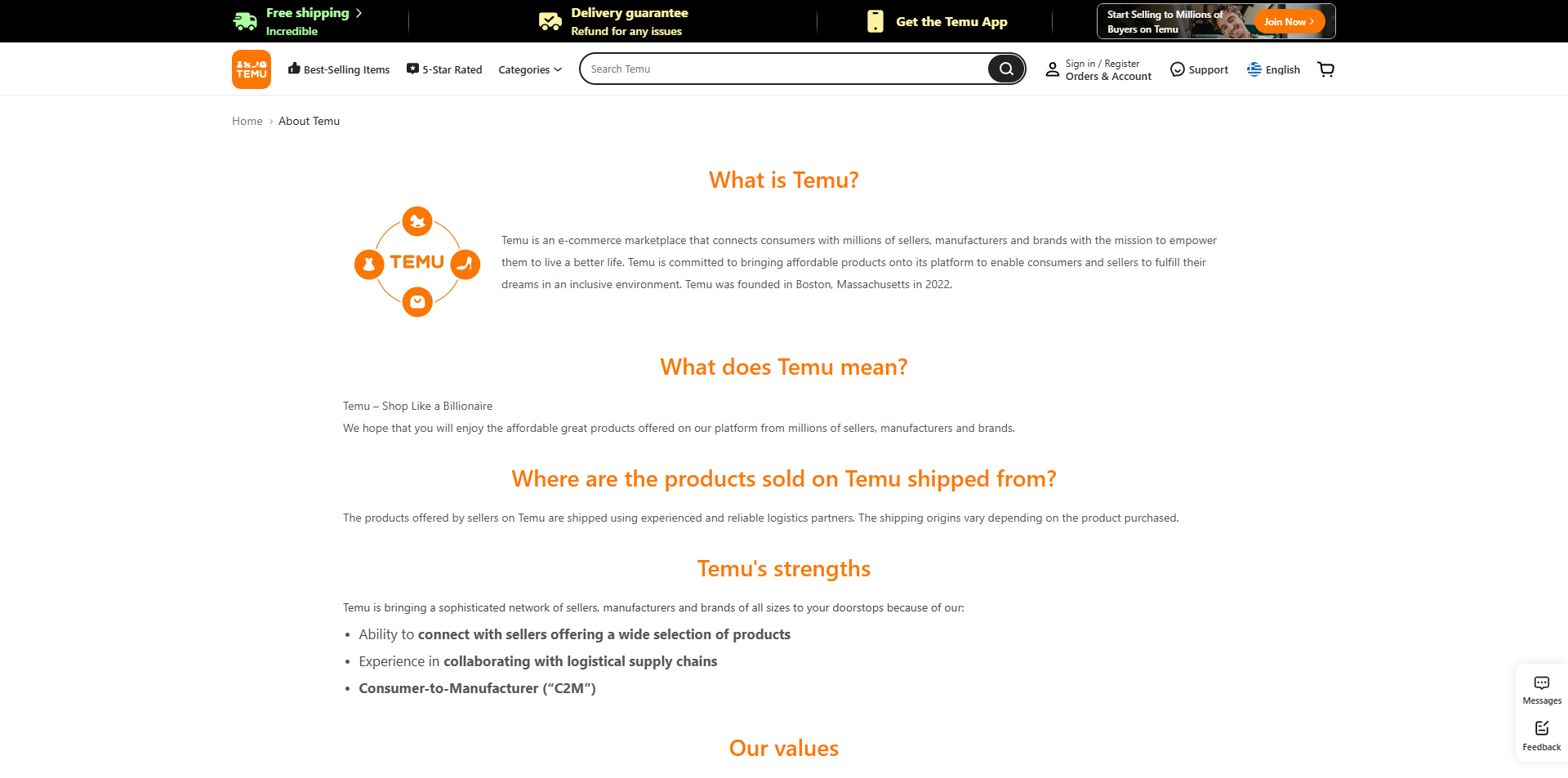 TEMU Code promo