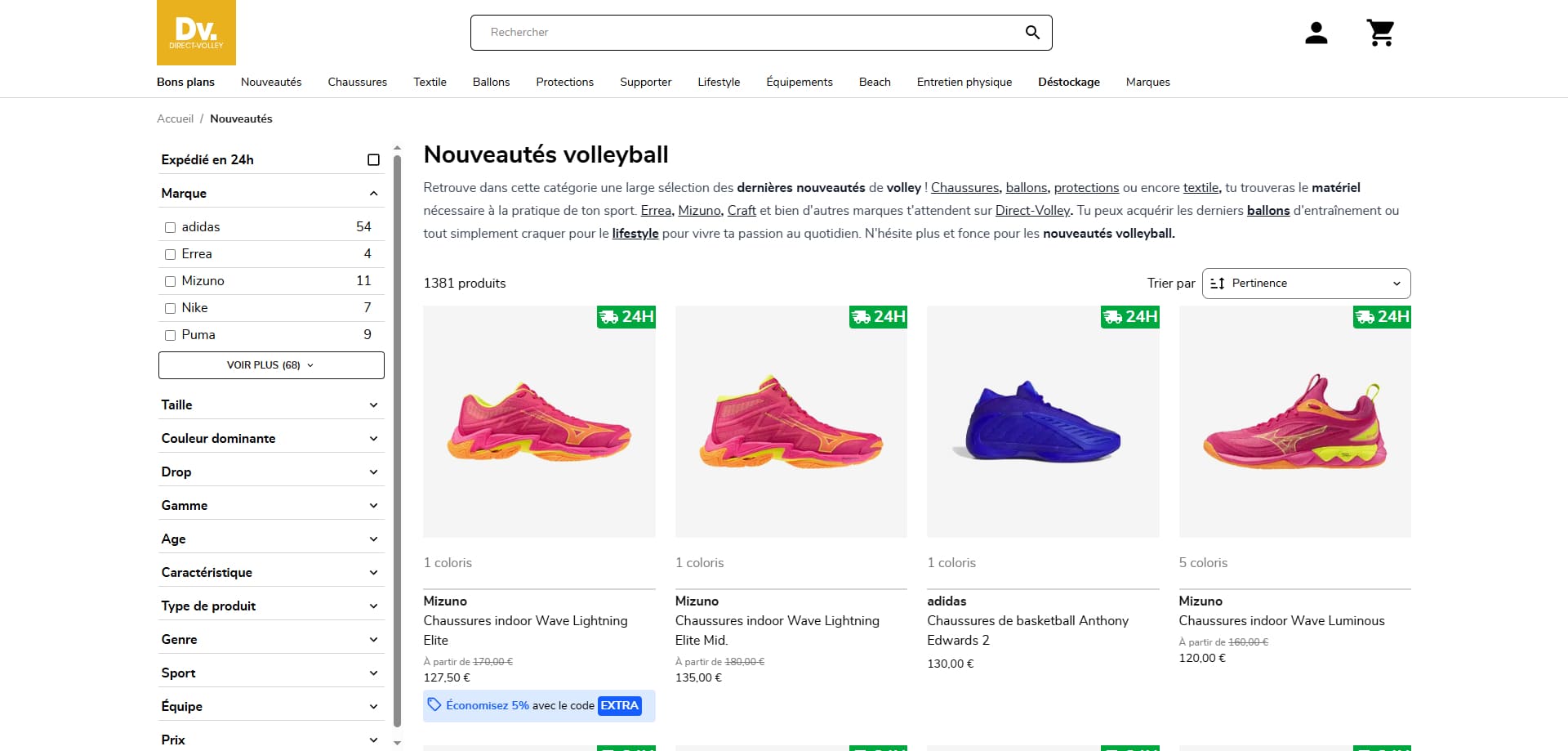 Direct Volley Bon d'achat