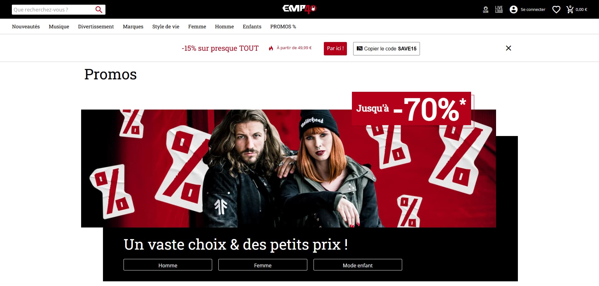 EMP Code promo