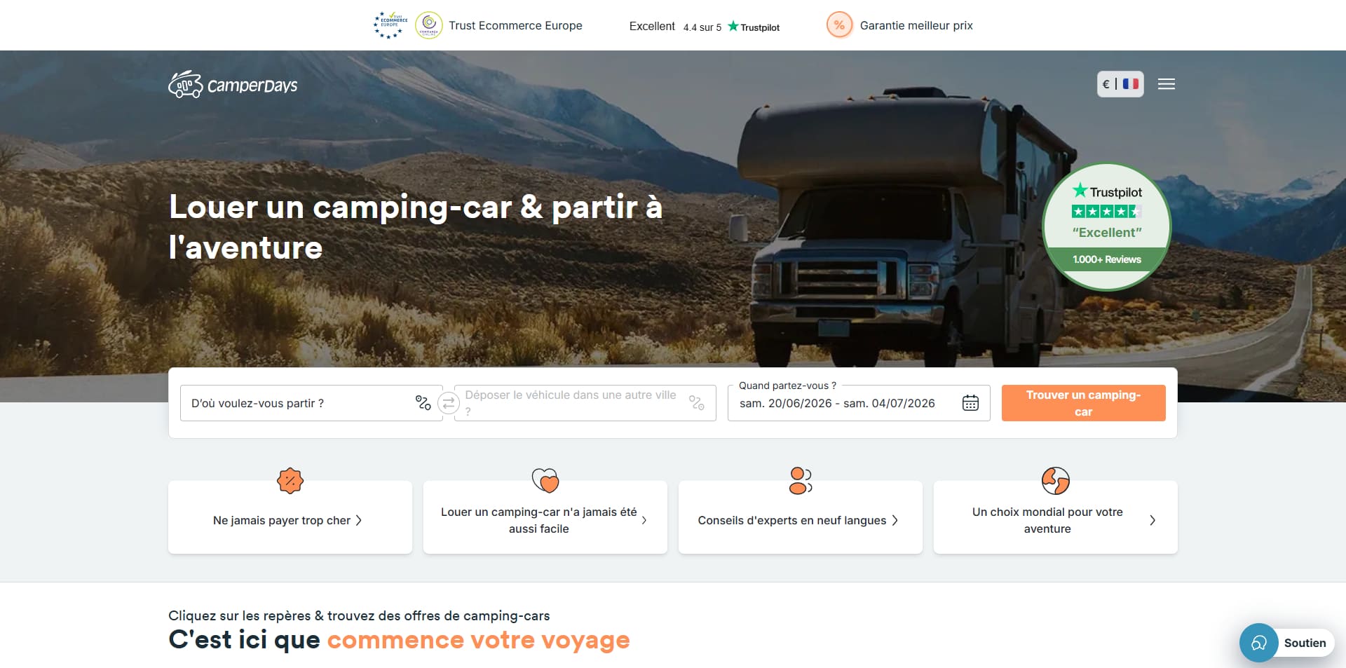 CamperDays Code de réduction