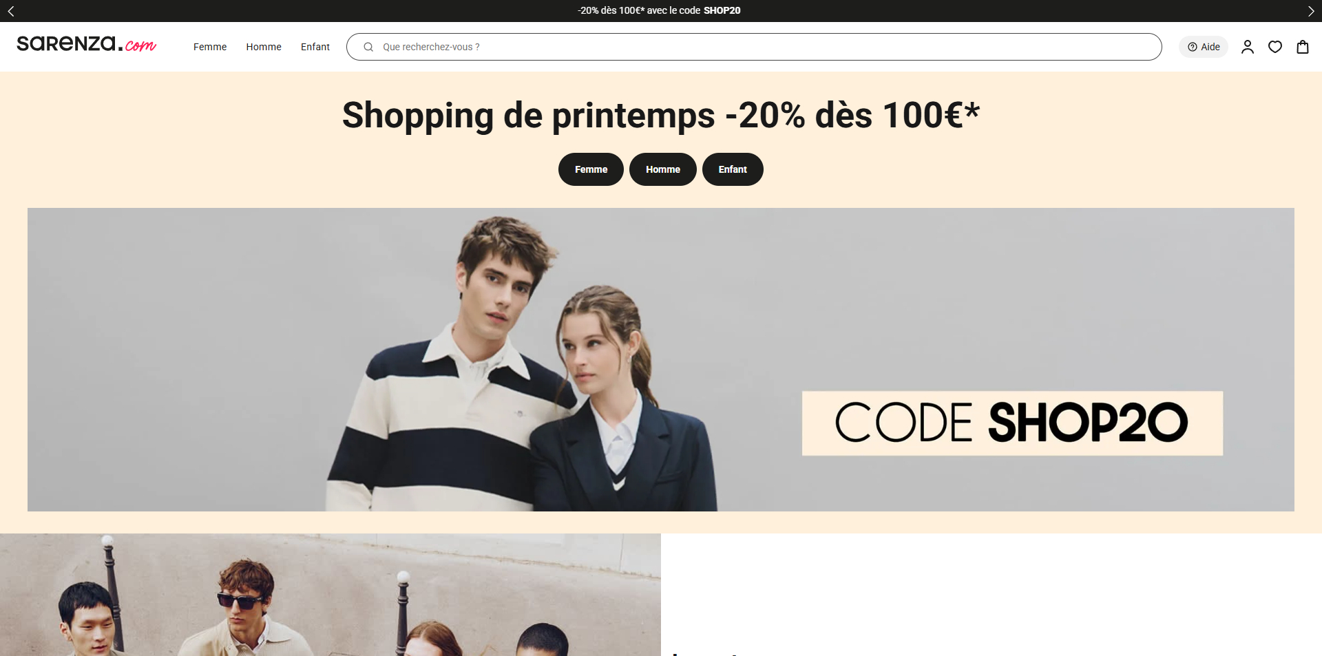 Sarenza Code de réduction