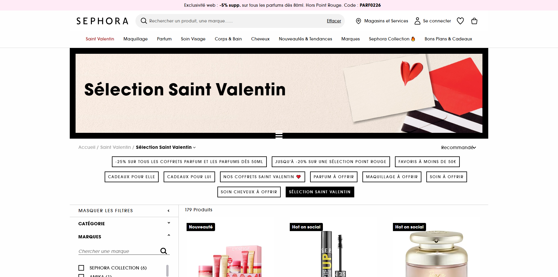SEPHORA Bon d'achat
