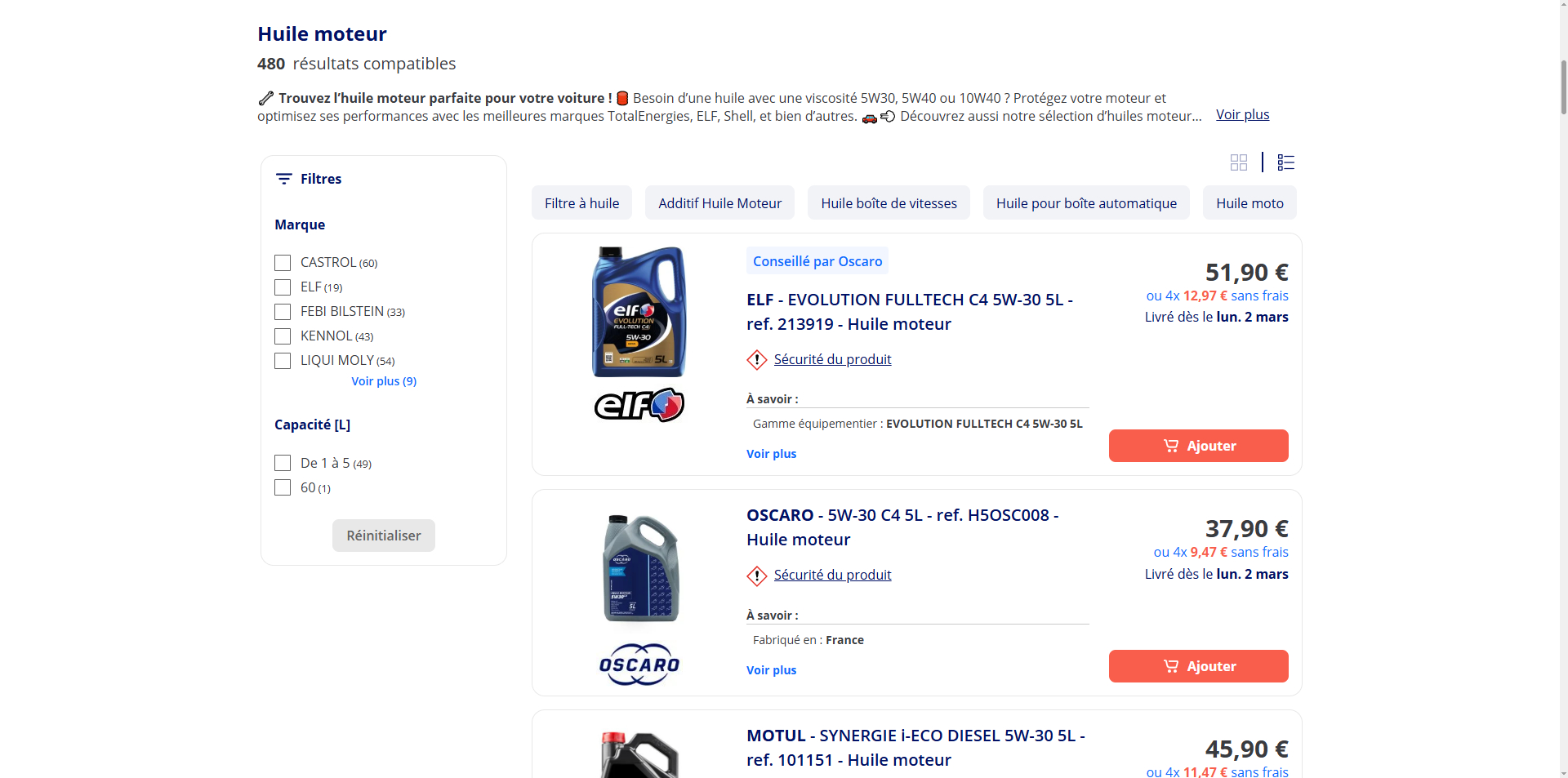 Oscaro Bon d'achat