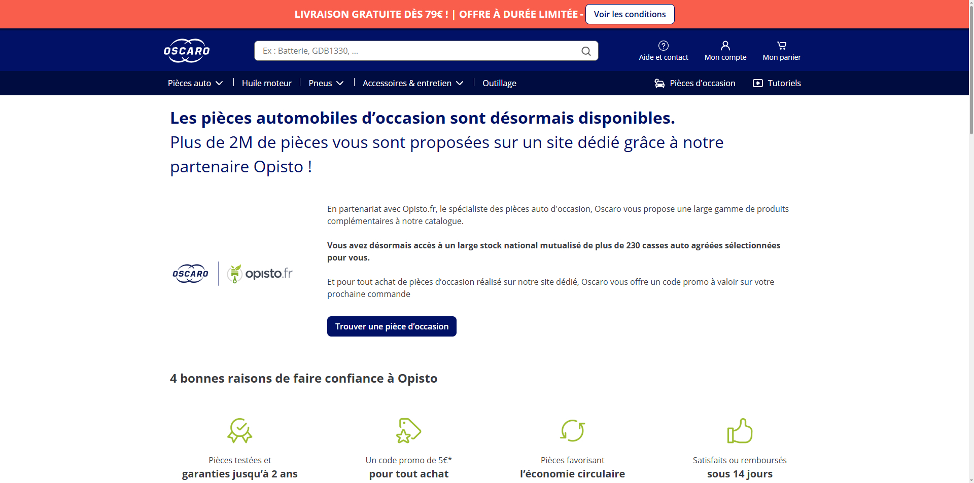 Oscaro Code promo