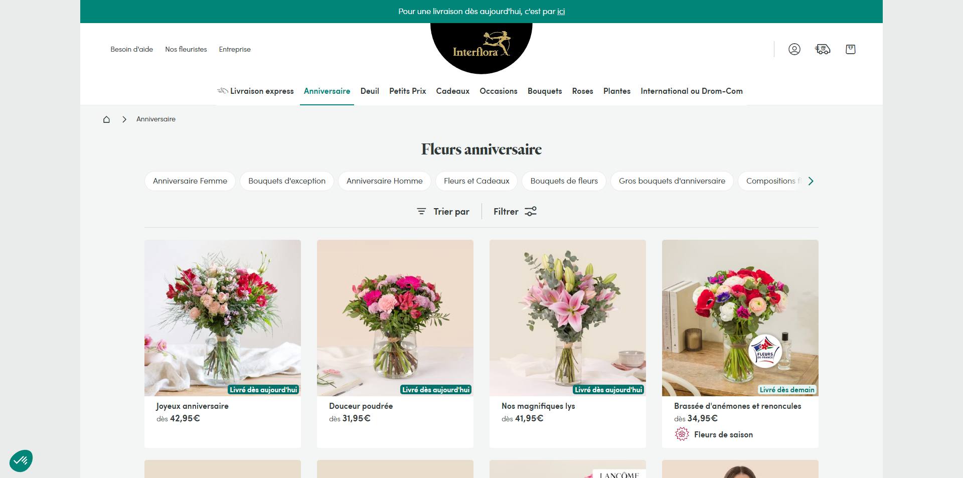 Interflora Bons de réduction