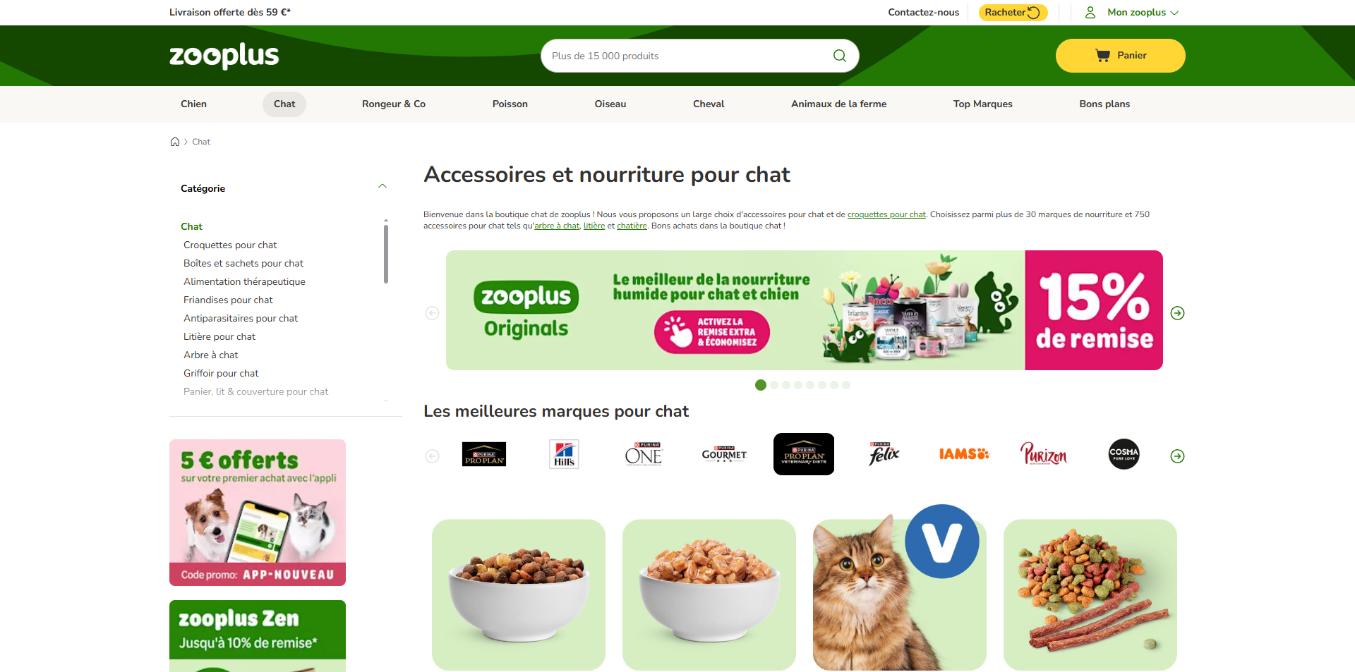 Codes promo Zooplus | Jusqu’à 59€ – Offres vérifiées mai 2026