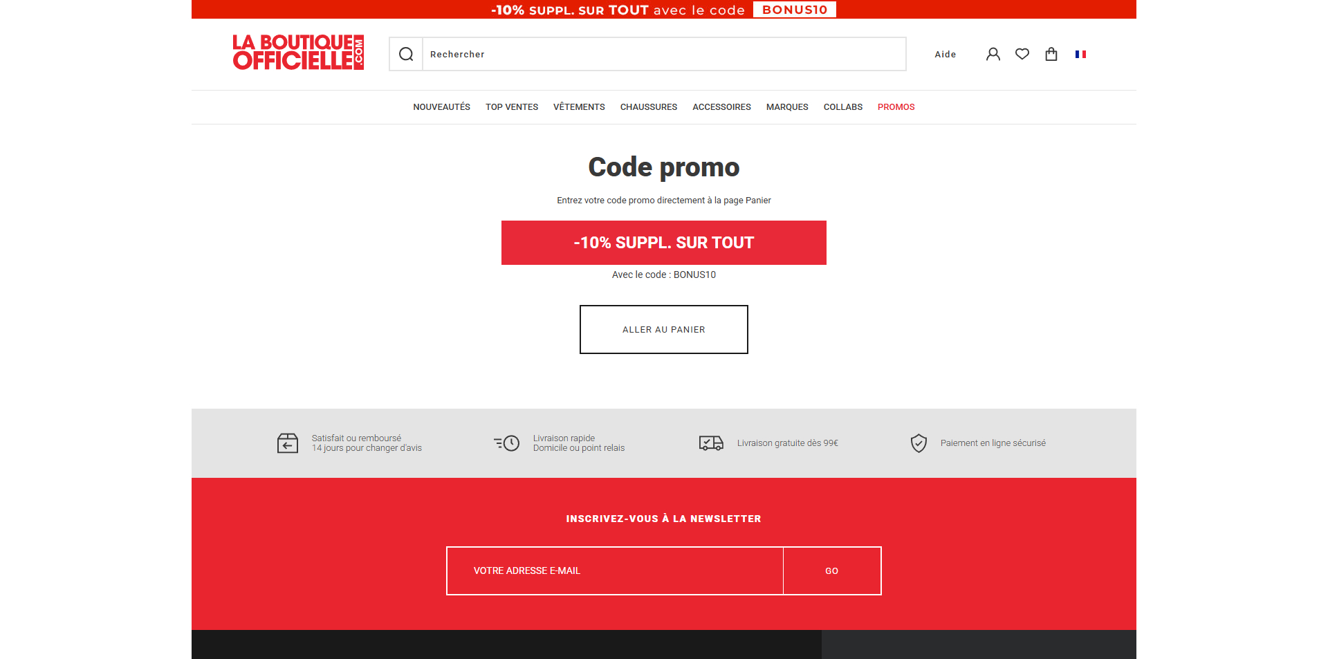 La Boutique Officielle Code promo