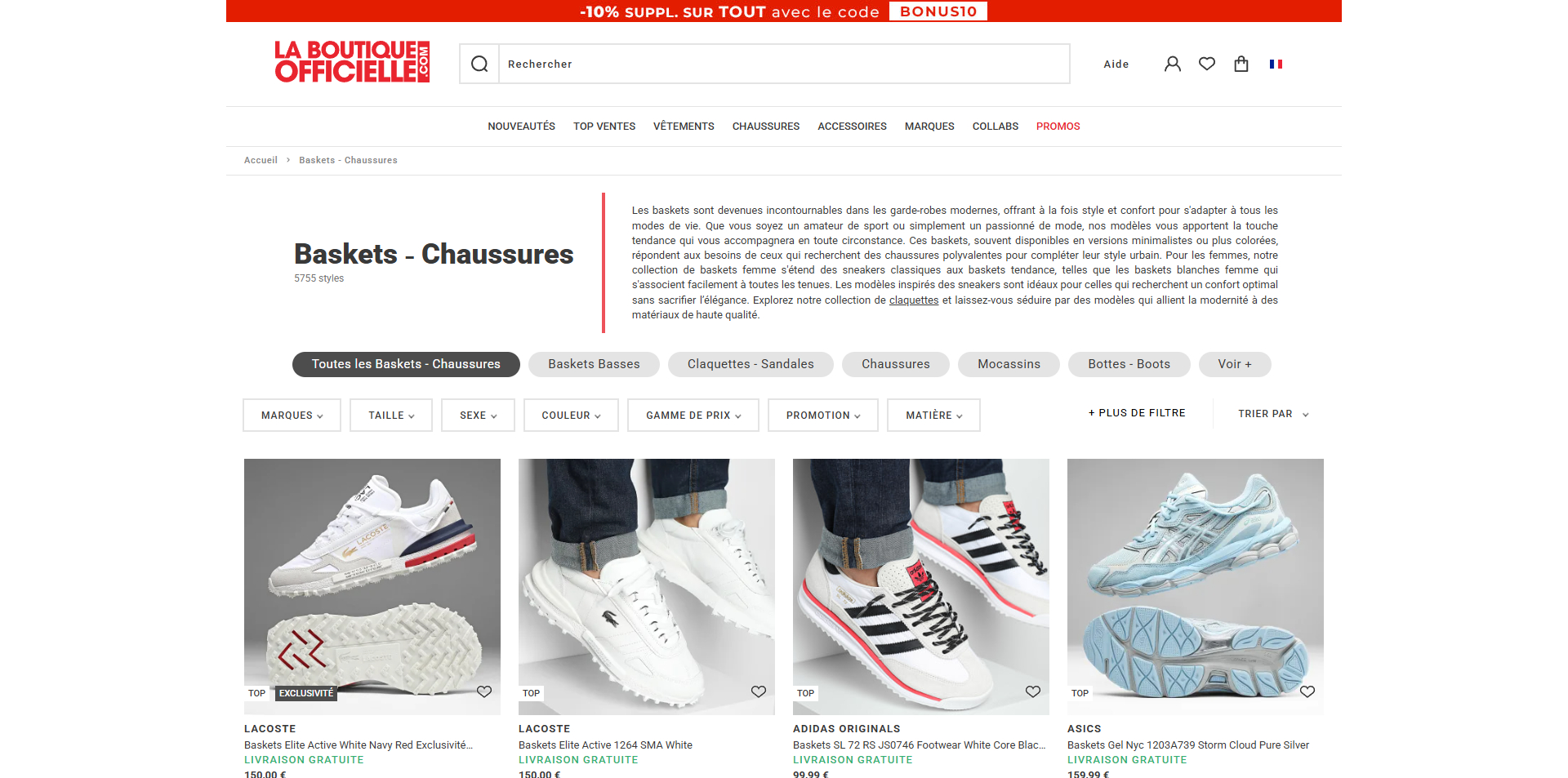 La Boutique Officielle Bons de réduction