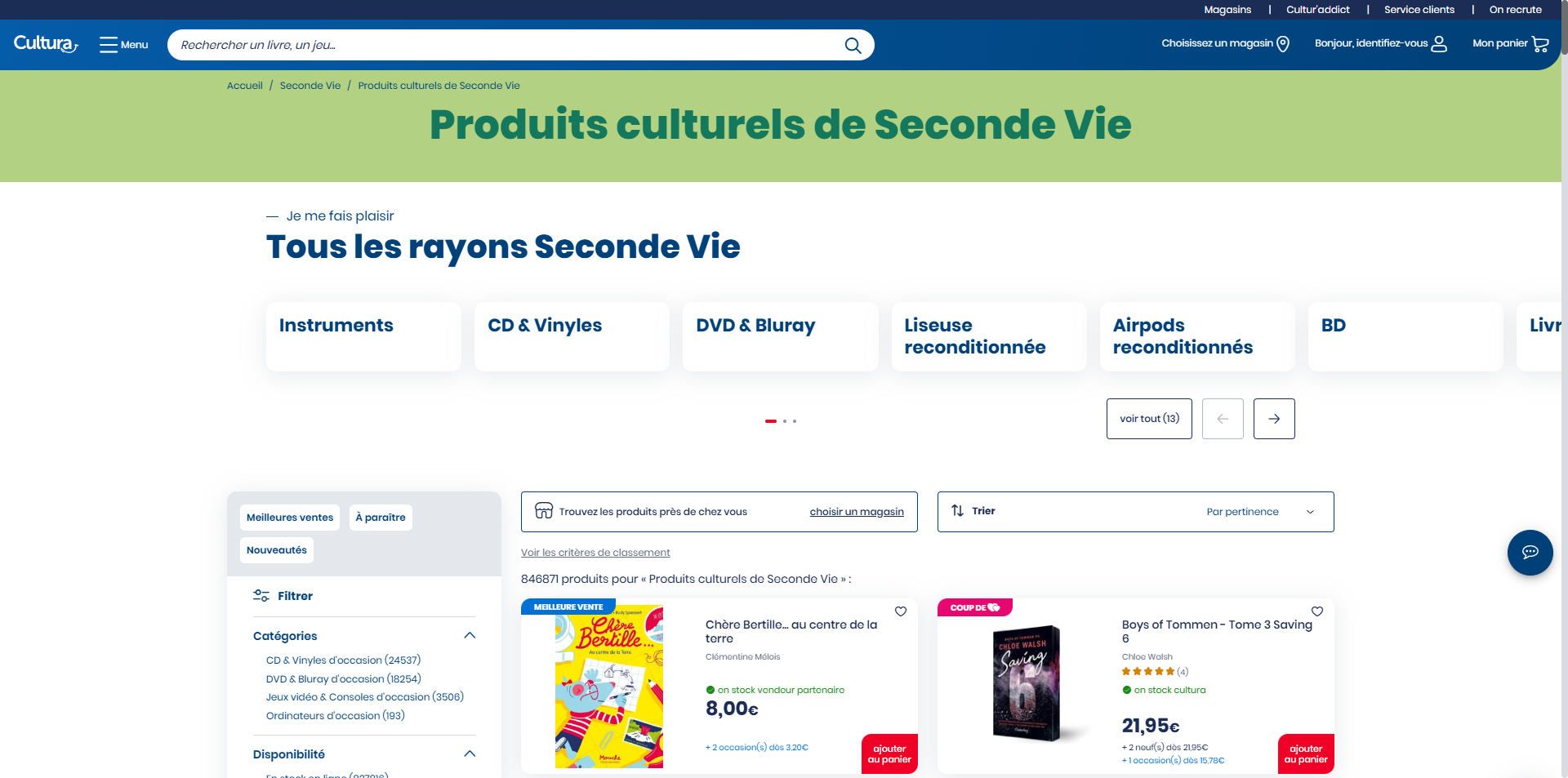 Cultura Bon d'achat