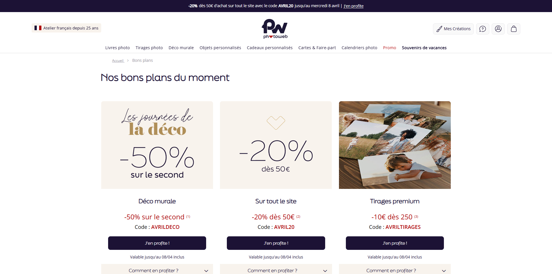 Photoweb Bons de réduction