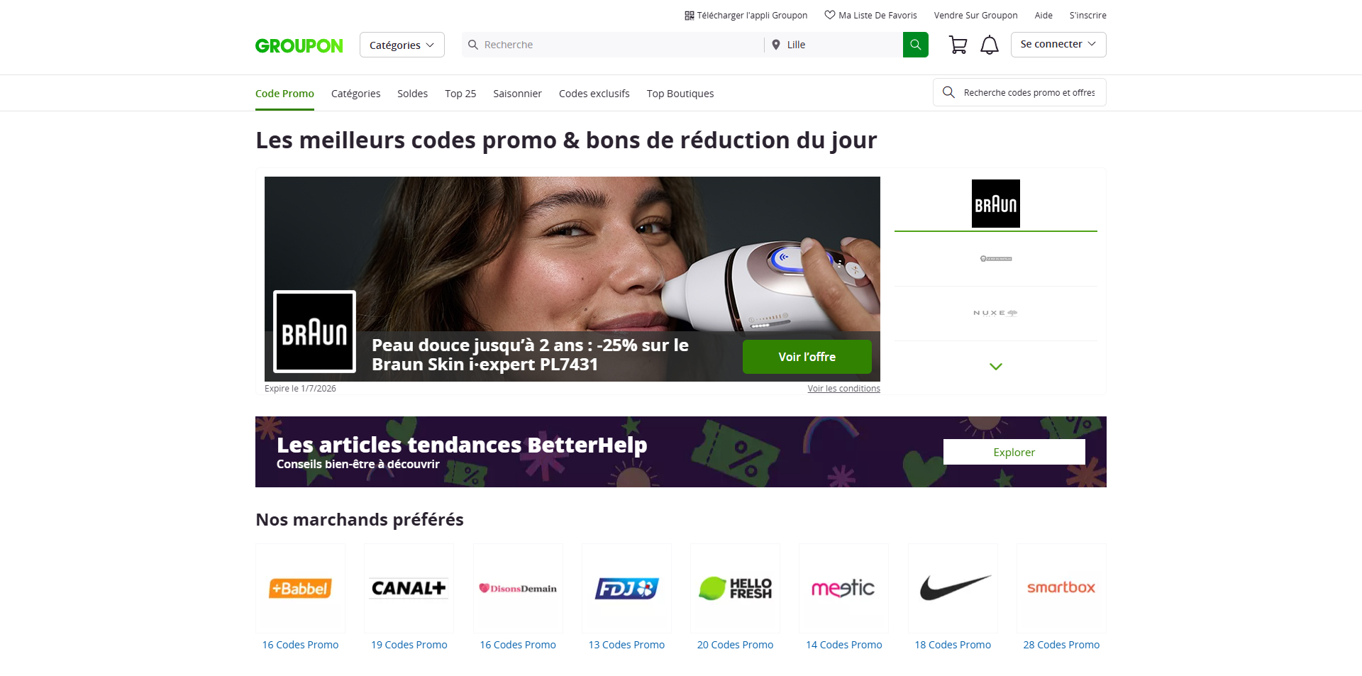 Groupon Code de réduction