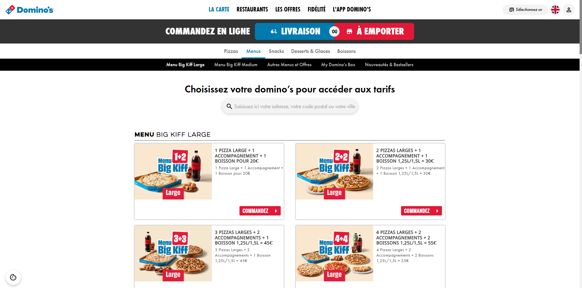 Domino's Bon d'achat