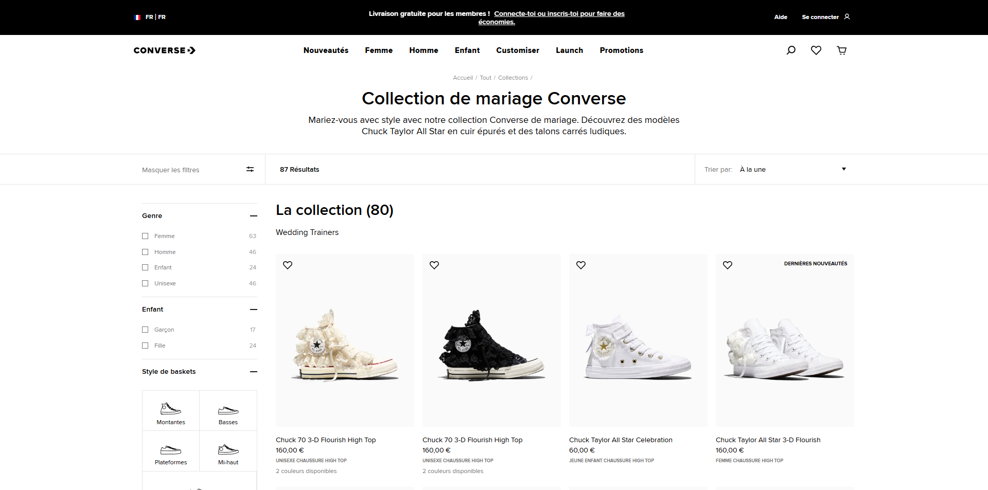 Converse Bon d'achat