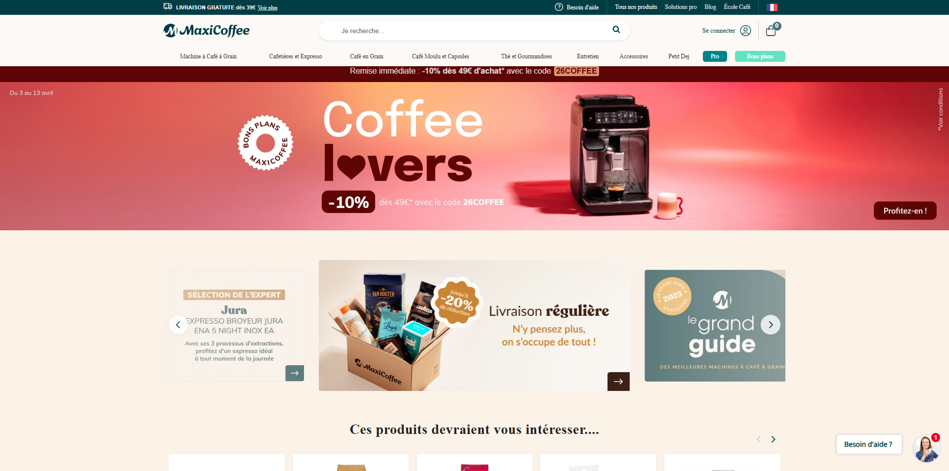 MaxiCoffee Code de réduction