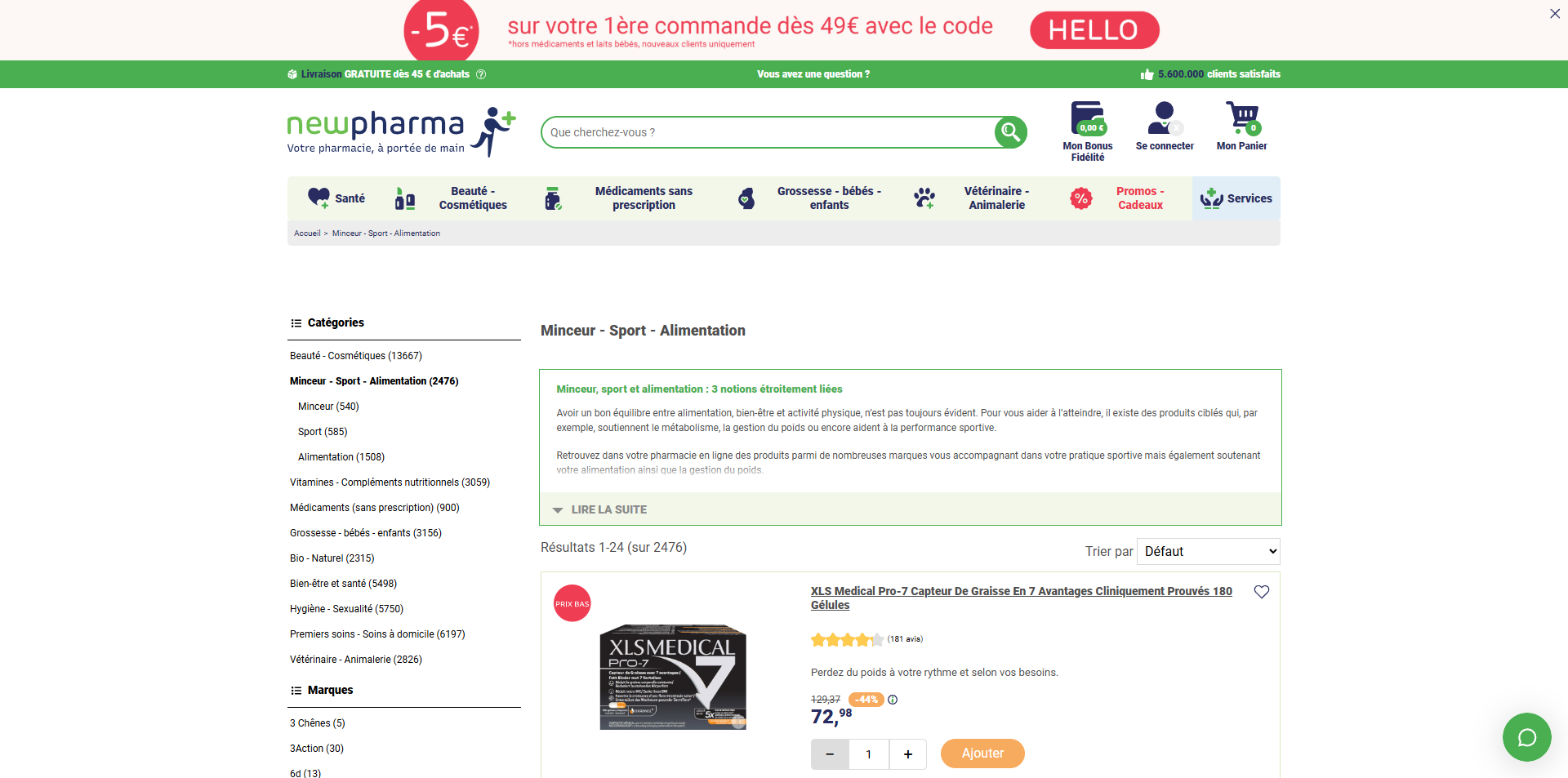 Newpharma Bon d'achat