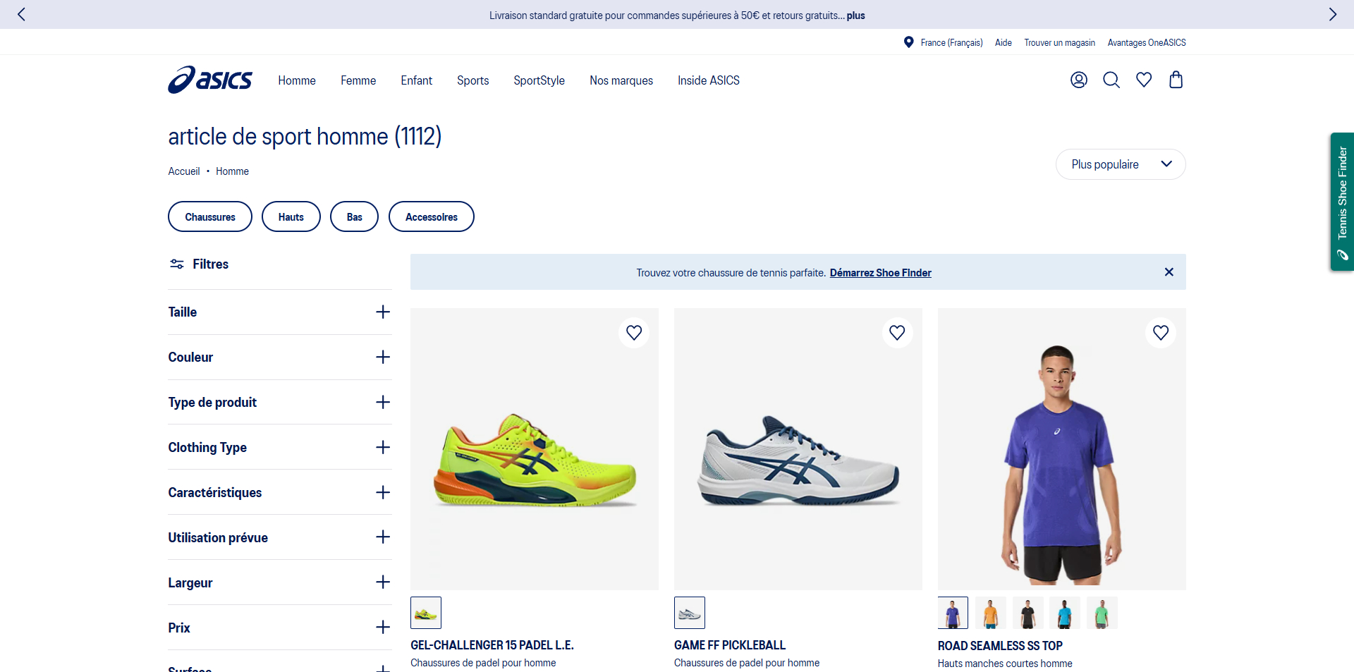 Asics Bon d'achat