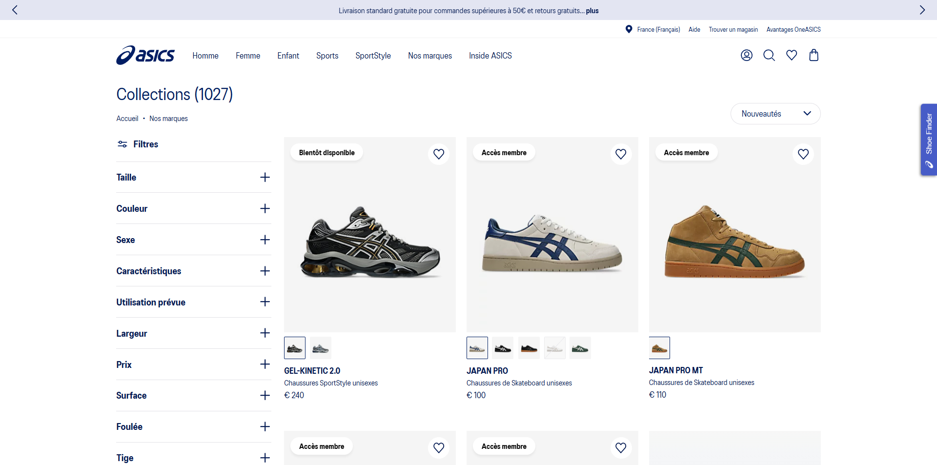Asics Code de réduction