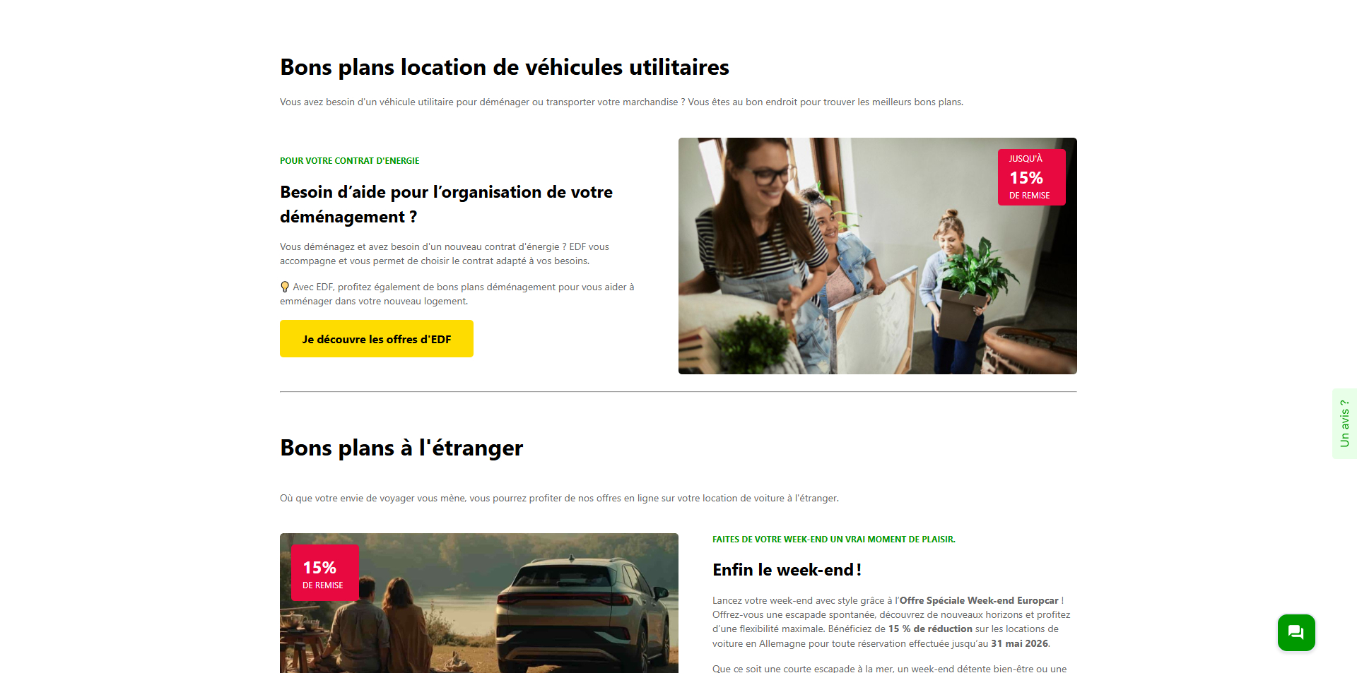 Europcar Bons de réduction