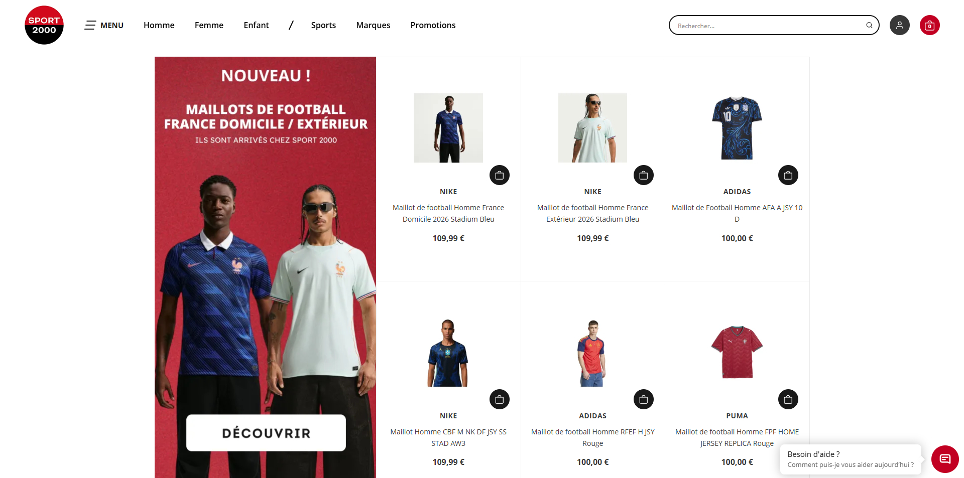 Sport 2000 Code promo