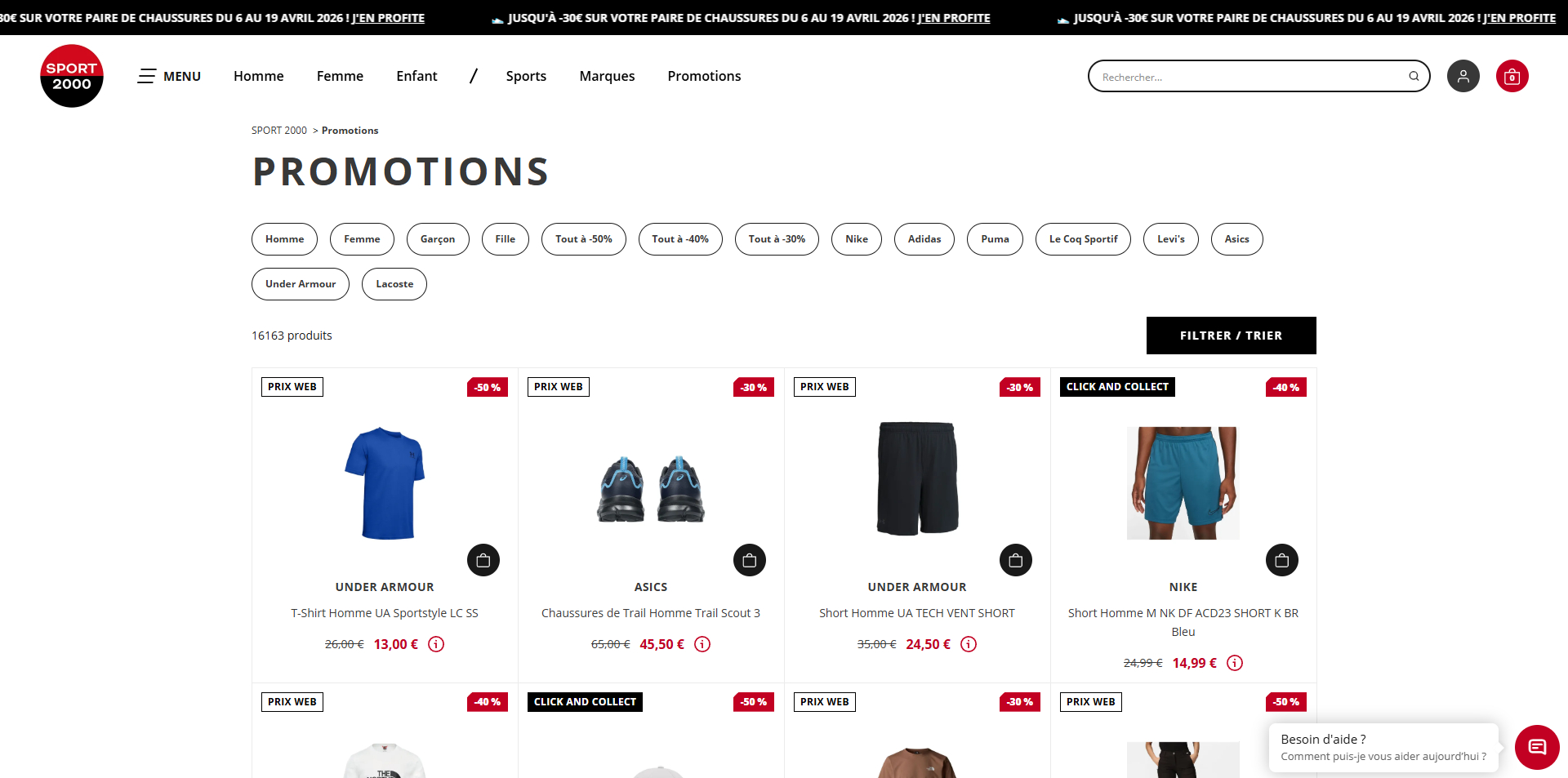 Sport 2000 Code promo