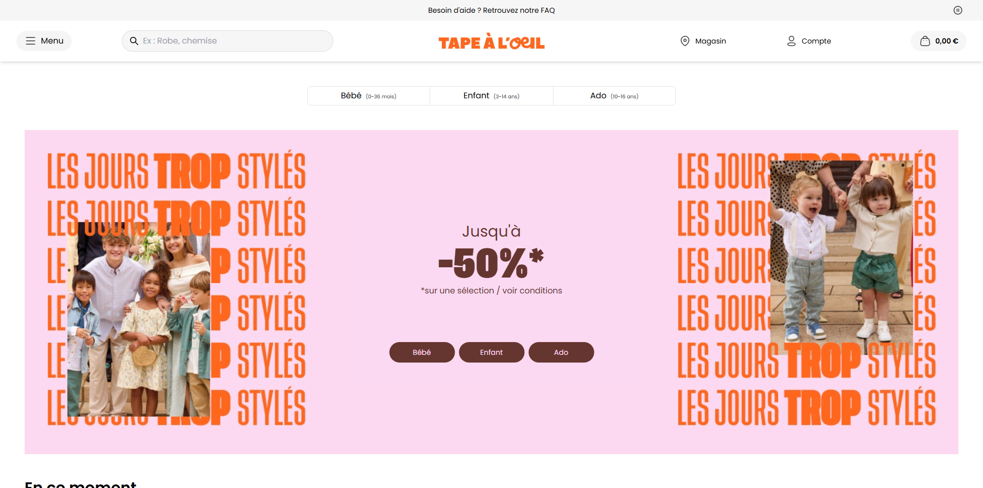 Tape à l'oeil Code de réduction