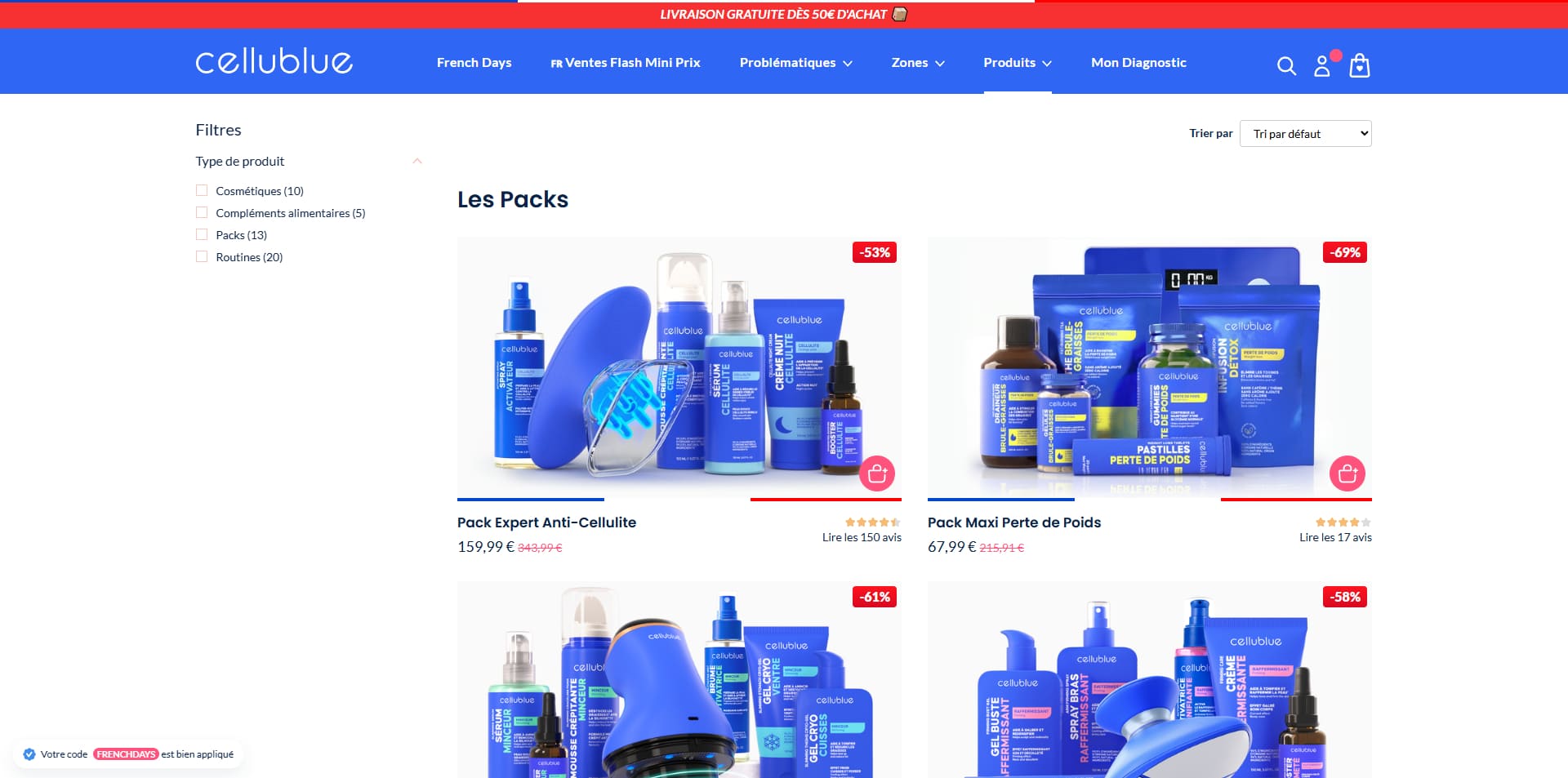 Cellublue Code de réduction