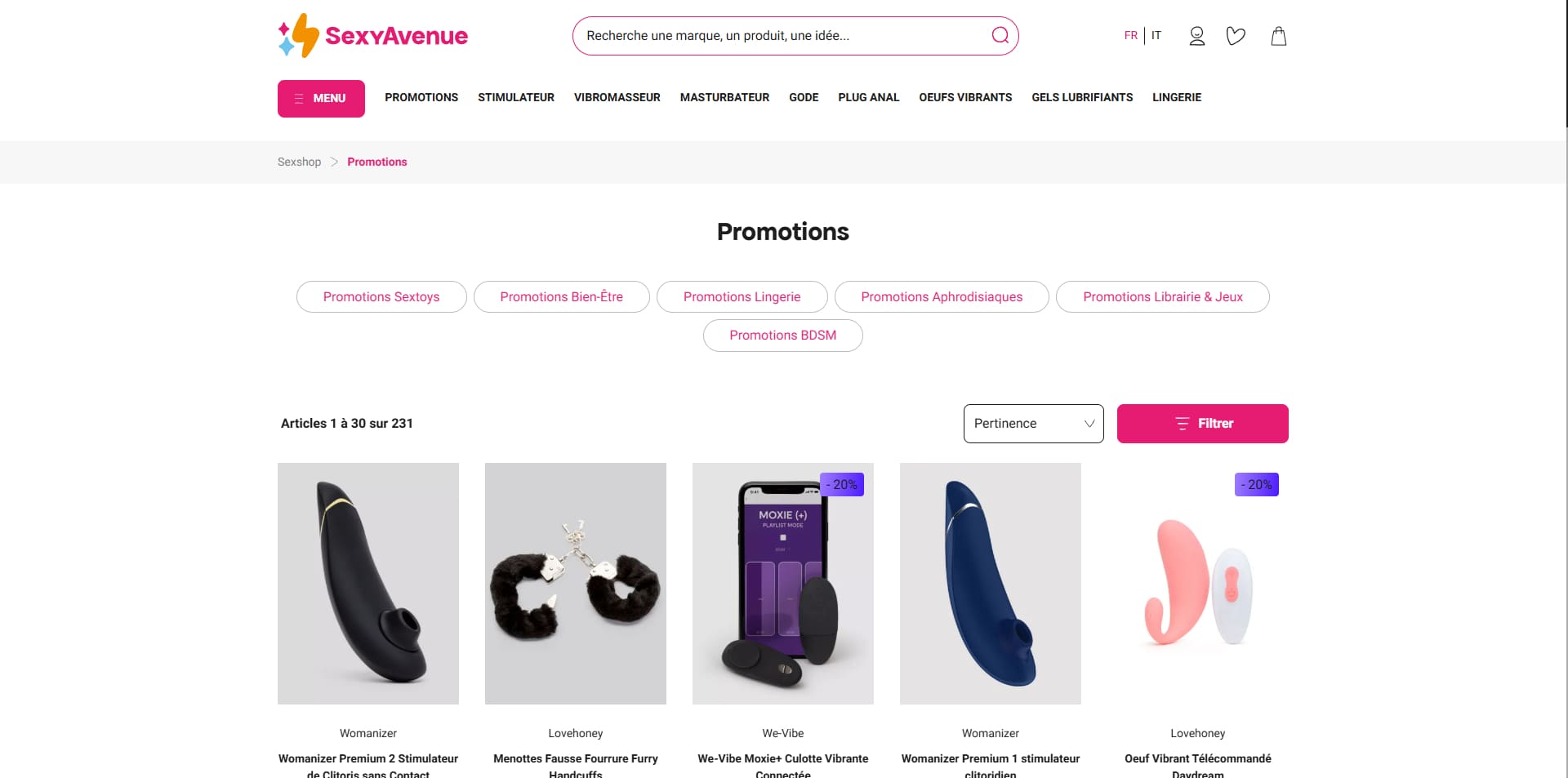 Sexy Avenue Bon d'achat