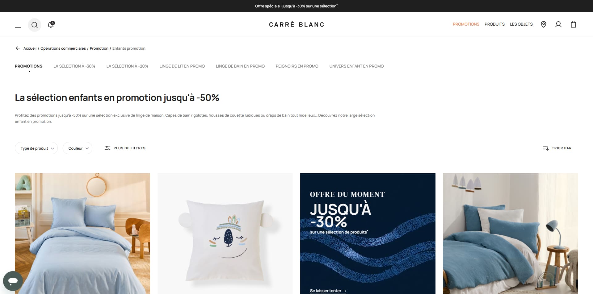 Carré Blanc Code promo