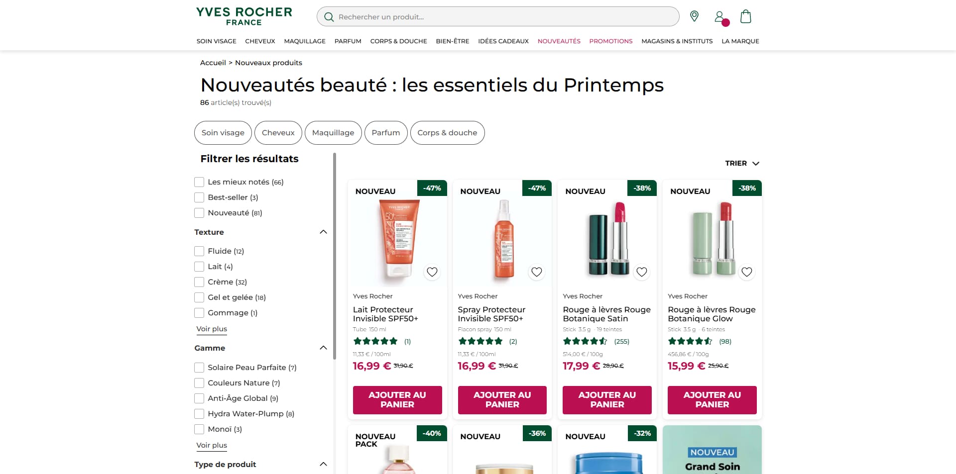 Yves Rocher Bons de réduction