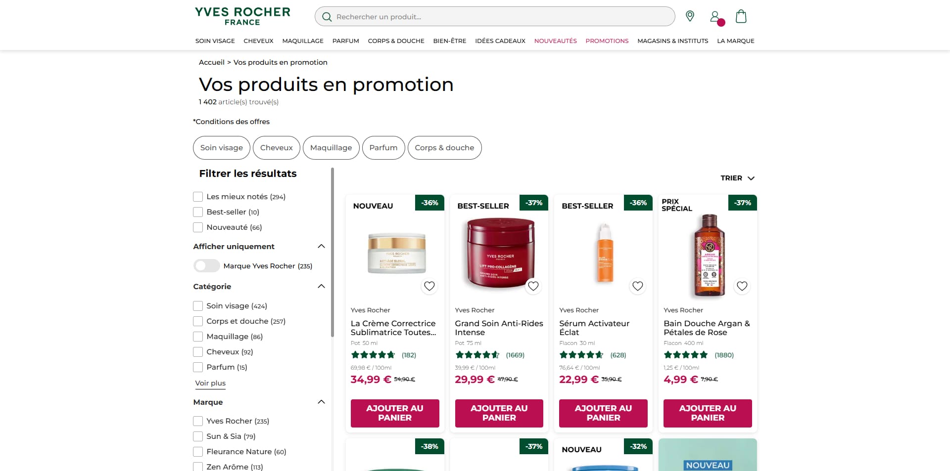 Yves Rocher Code de réduction