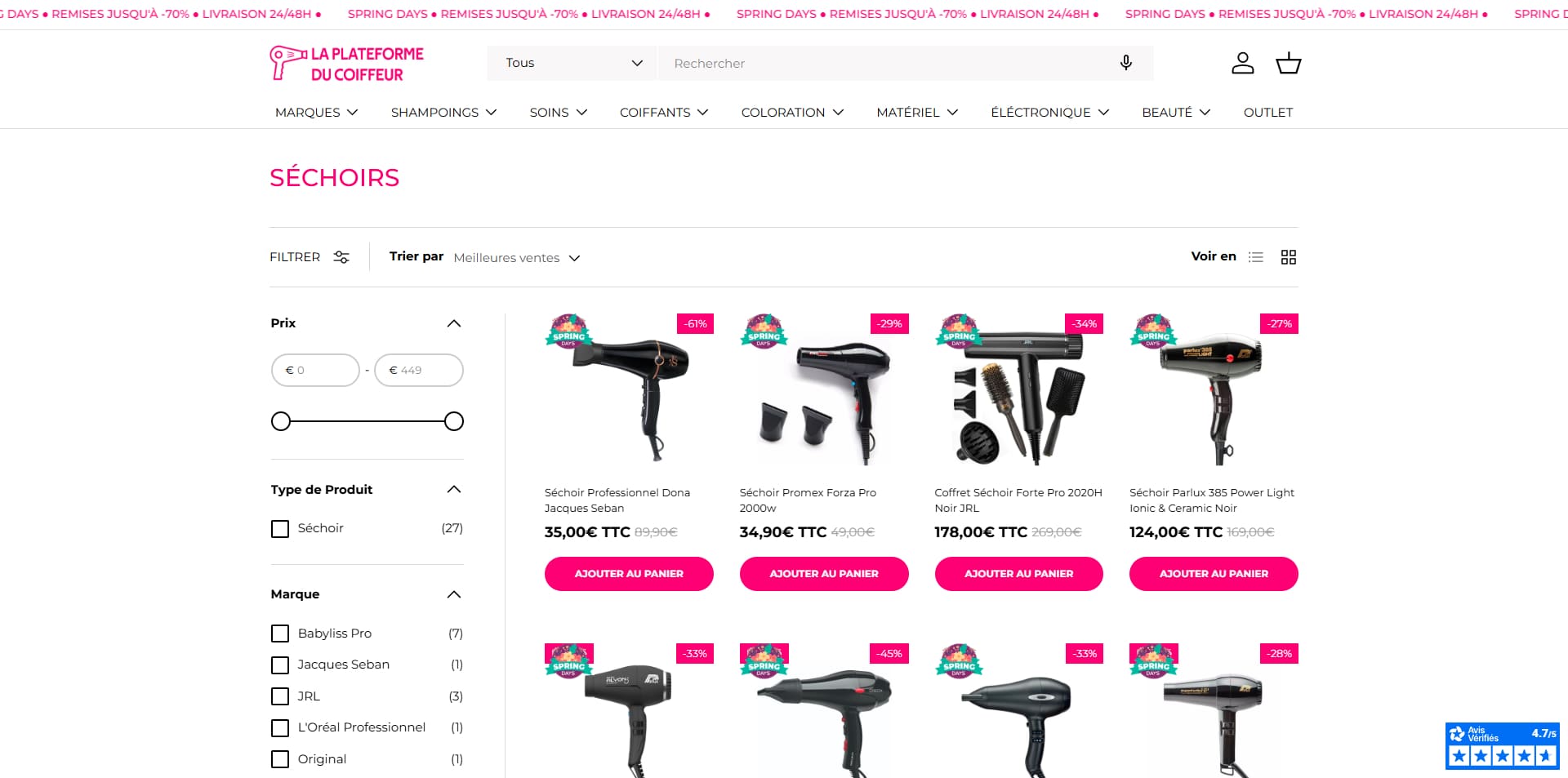 La Plateforme du Coiffeur Bons de réduction