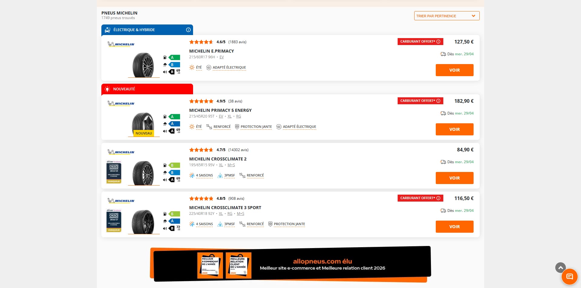 Allopneus coupons