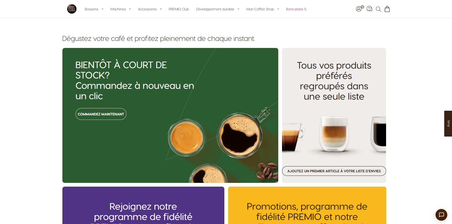 Dolce Gusto Bon d'achat