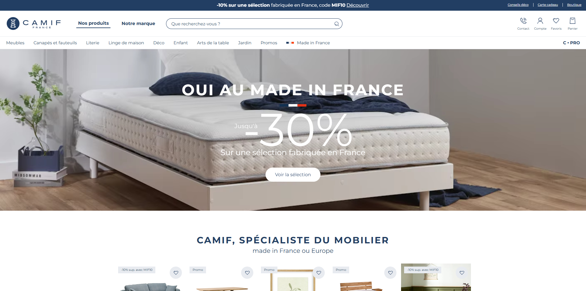 Camif Code de réduction