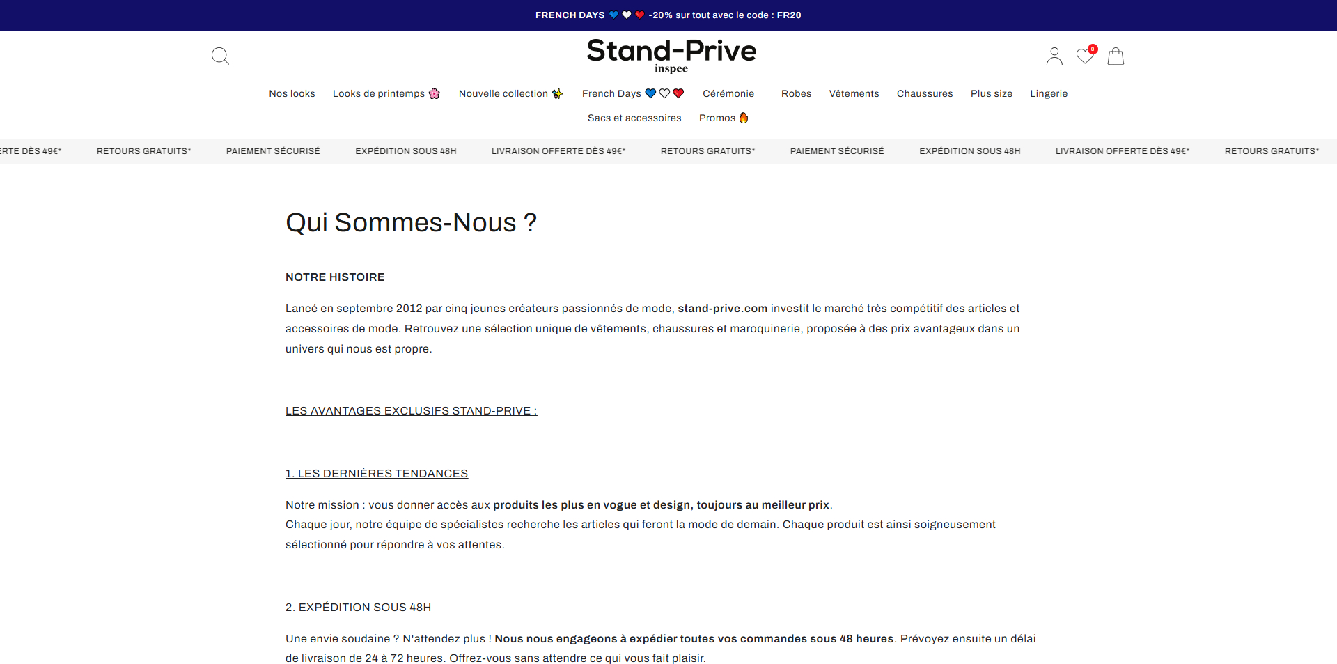 Stand Privé Code promo