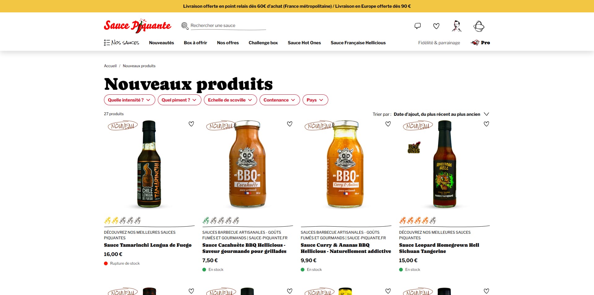 Sauce Piquante Bon d'achat