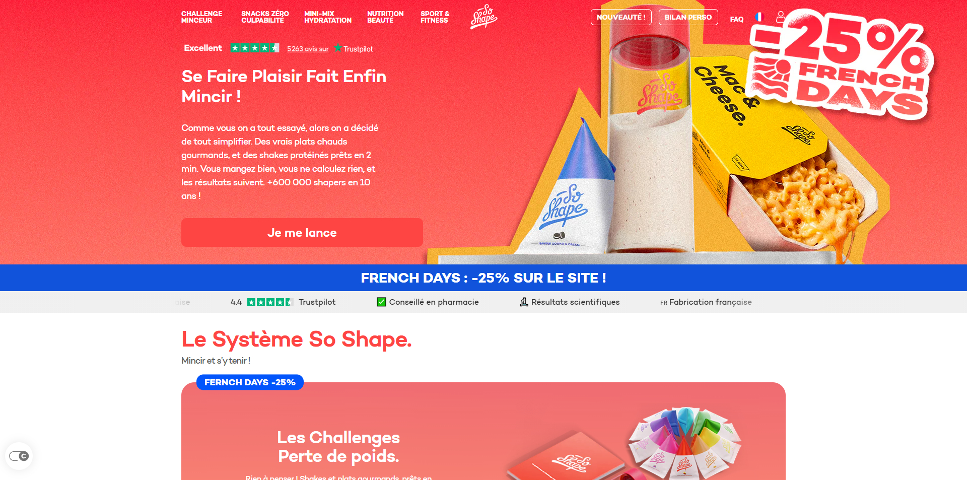 So Shape Code de réduction