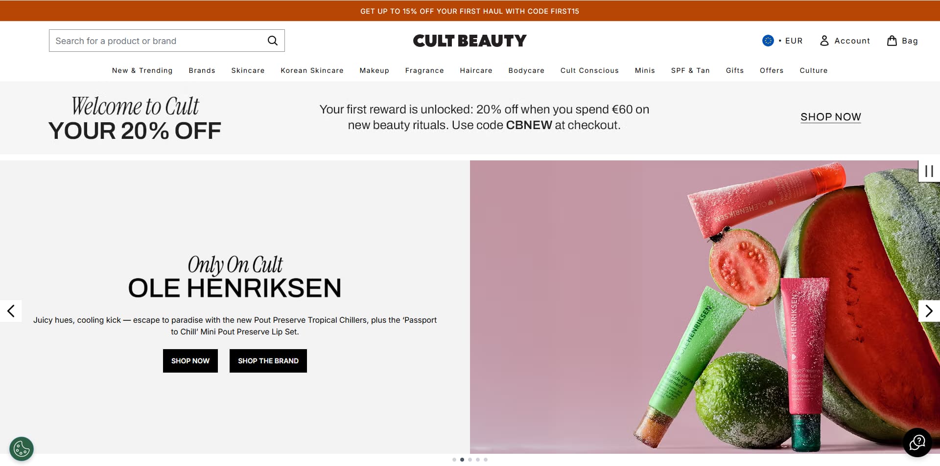 Cult Beauty Code de réduction