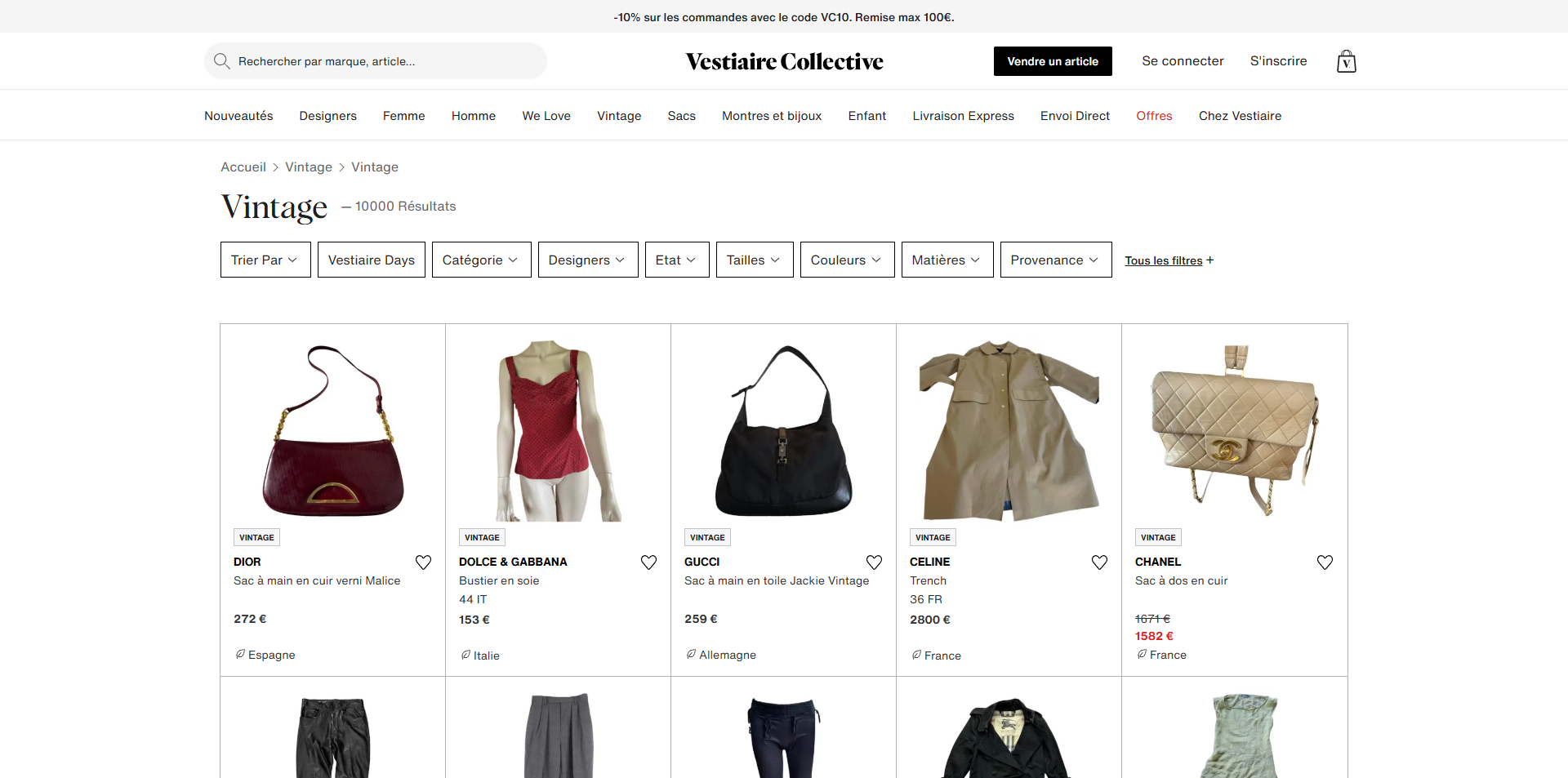 Vestiaire Collective Code promo